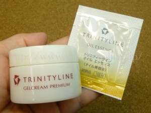 trinityline gelcream premium oil essenceトリニティラインのオイルエッセンスとジェルクリームプレミアムとオイルエッセンスのセット。