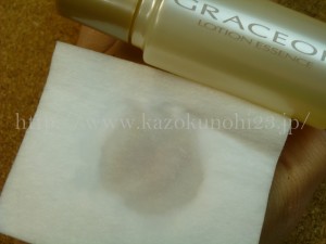 シャンパン酵母 ローション状美容液 コットン使用場合 グラスオール ローションエッセンス コットン使用例