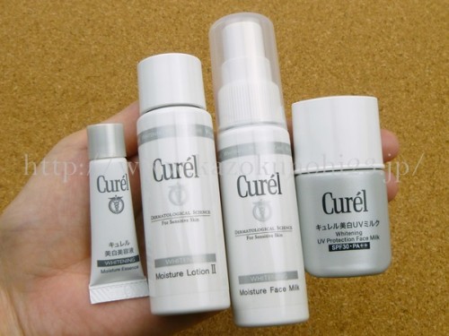セラミド配合のキュレル(curel)美白ケアお試しセットを使った感想を写真付きで口コミ報告していきます。