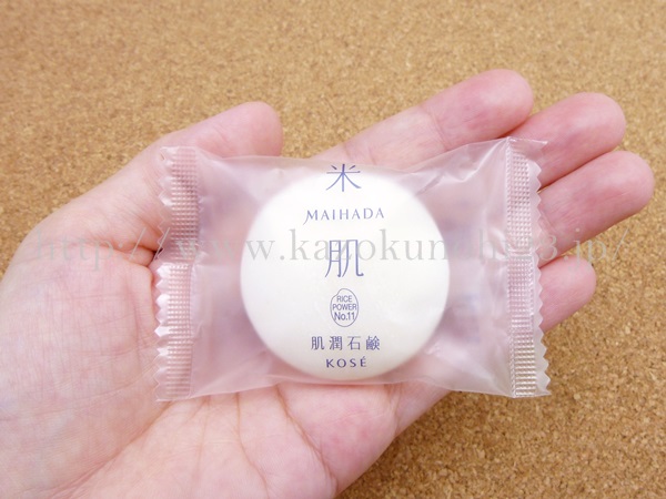 ライスパワーエキスno11配合のコーセー米肌美白お試しセットに入っていた肌潤石鹸の泡立ち口コミします。