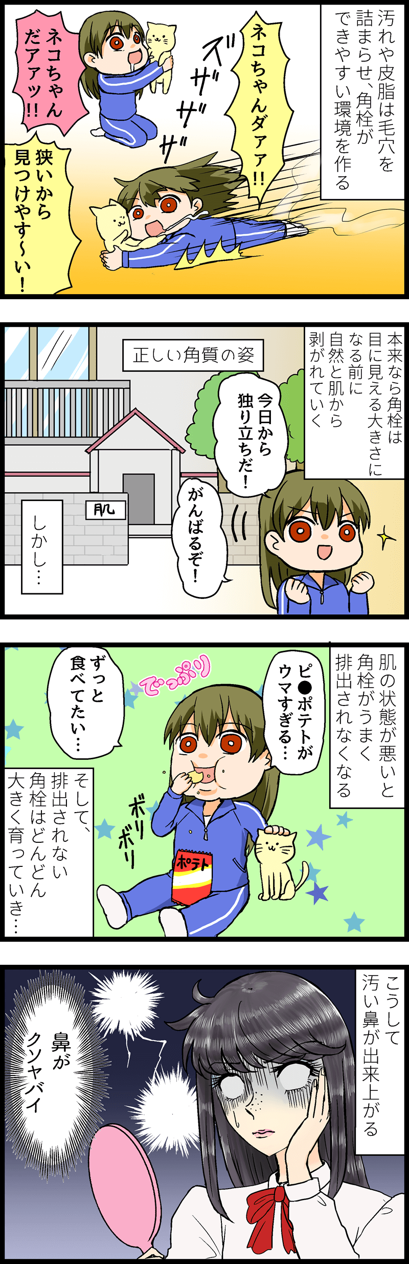 角栓は育て方を間違ったヒキニートだった！？角栓ができる仕組みとケア方法を徹底解説！ 第２話