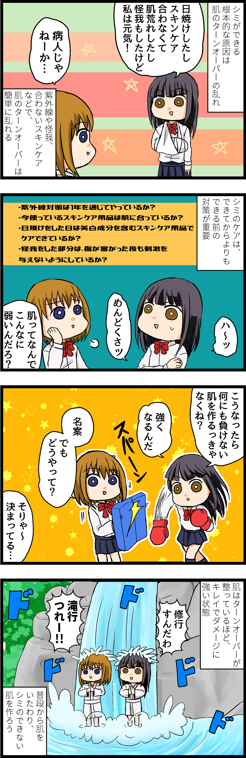 紫外線とメラニンの仁義なき戦い！シミができる理由とその改善方法とは？！ 第６話