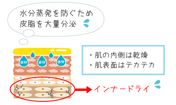 インナードライ肌の場合